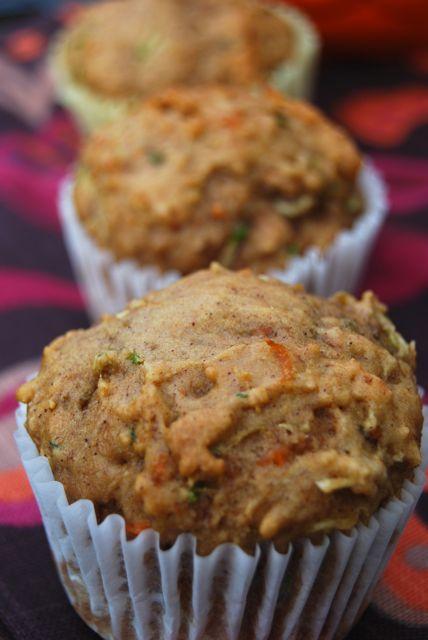 carrot zucchini apple muffins