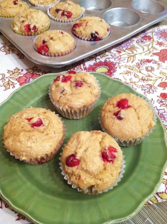 cranberry whole wheat muffins