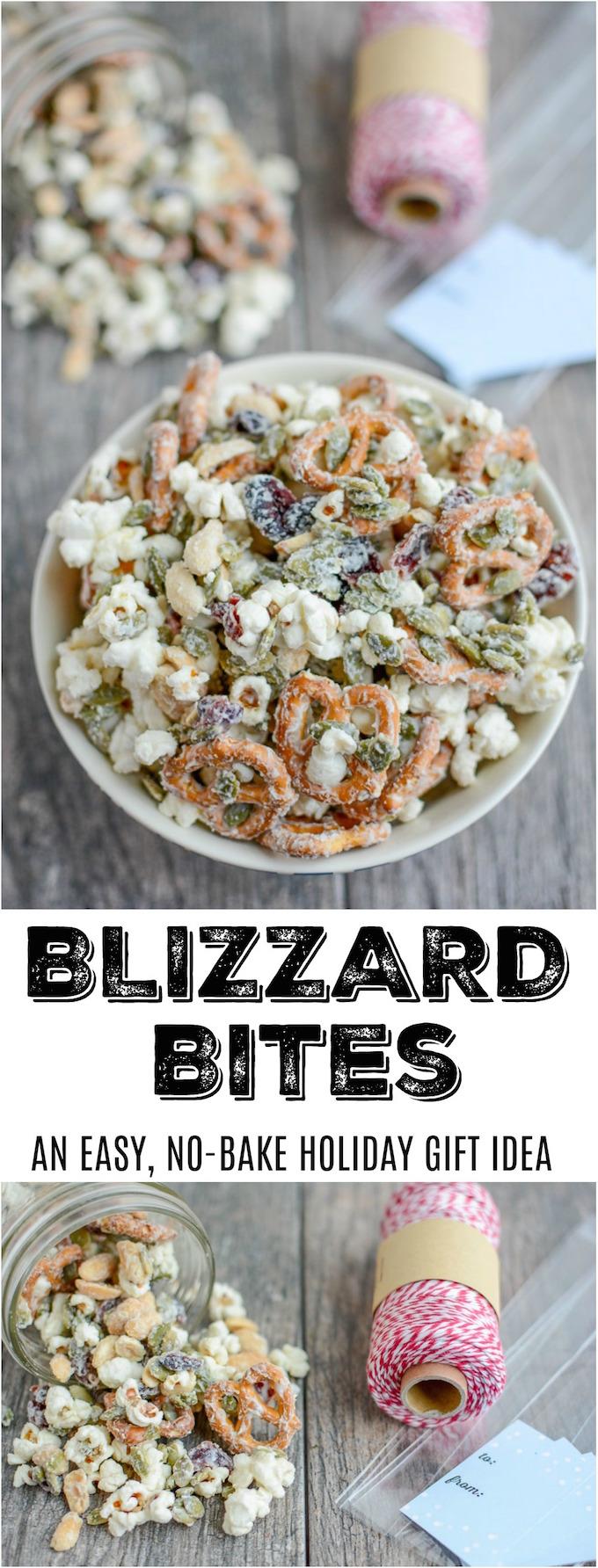 This Blizzard Bites recipe is perfect for the holiday season. Make a batch to share with family, friends, teachers, etc as an easy edible Christmas gift. 