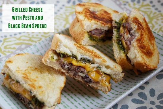 Take your grilled cheese to the next level by adding black beans and pesto! This would make the perfect meatless monday lunch!