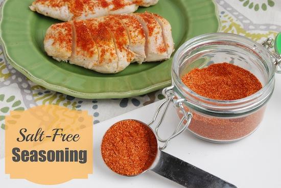 This salt free spice rub is the perfect seasoning mix to put on chicken, pork or fish to add extra flavor!