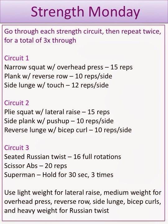 Easy circuit online workout
