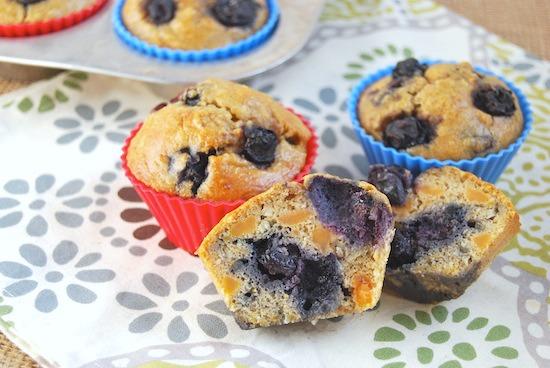 A non-traditional, gluten-free blueberry muffin that's not overly sweet but still packed with flavor!