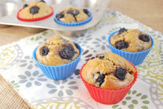 A non-traditional, gluten-free blueberry muffin that's not overly sweet but still packed with flavor!