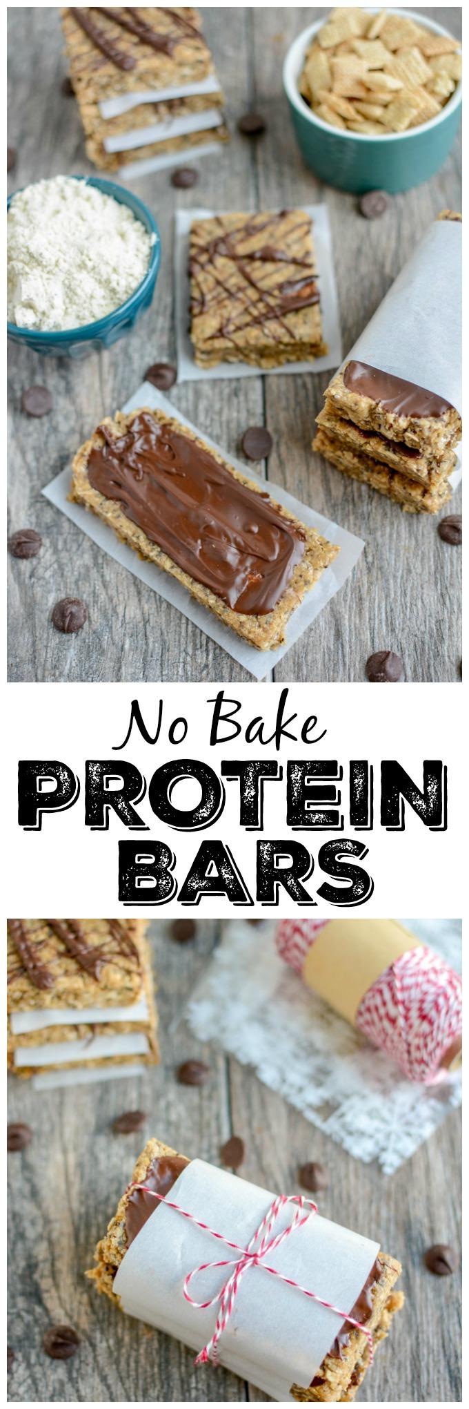 No-Bake Peanut Butter Protein Bars 20 These No-Bake Protein Bars are a homemade version of your favorite store-bought peanut butter protein bar, without all the crazy ingredients. They're the perfect snack after a tough workout.
