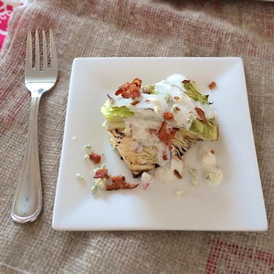 This Roasted Cabbage Wedge Salad encourages you to skip the iceberg lettuce and make your next wedge salad with cabbage. Roasting it adds extra flavor!