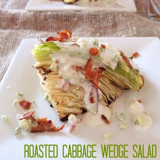 This Roasted Cabbage Wedge Salad encourages you to skip the iceberg lettuce and make your next wedge salad with cabbage. Roasting it adds extra flavor!