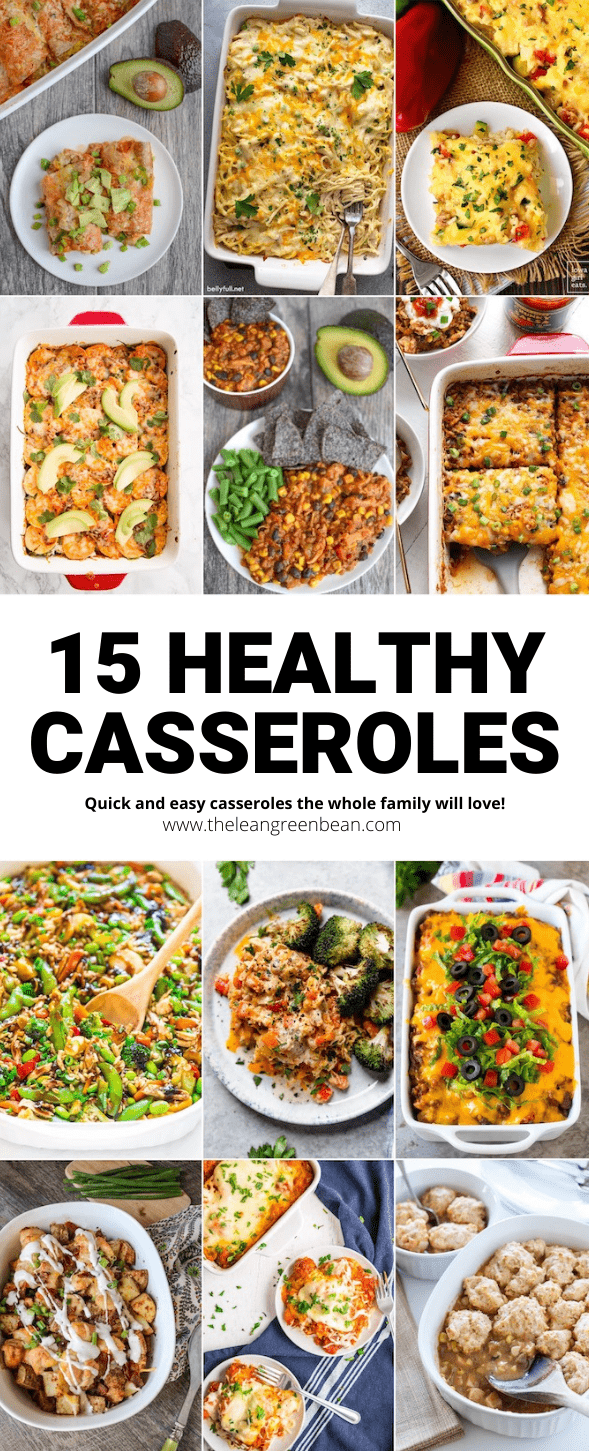 Here are 15 quick and easy casseroles for Sunday dinner- or any night of the week when you want a simple meal the whole family will love without much effort!