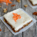 no bake carrot cake bars with cream cheese frosting