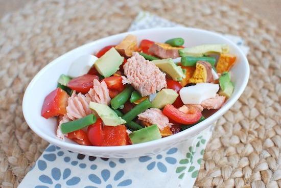 This Salmon Chop Salad is sure to be a hit with those who aren't crazy about lettuce but still want to get their vegetables in!