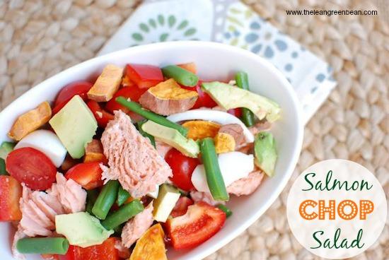 This Salmon Chop Salad is sure to be a hit with those who aren't crazy about lettuce but still want to get their vegetables in!