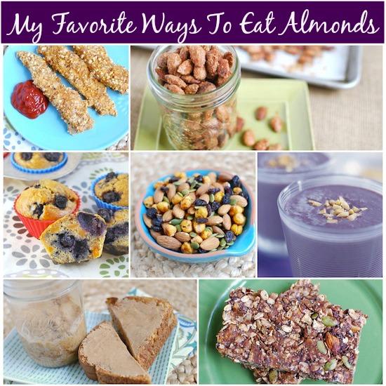 Looking to add more healthy fats to your diet? Try Almonds- one of my favorite nuts! Here are several ways you can eat them including for a snack, dinner or in your gluten free baked goods