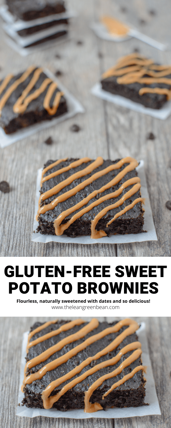 These Gluten-Free Sweet Potato Brownies are flourless, sweetened with dates and full of chocolate flavor. They taste so good you'll never believe they're a healthy dessert!