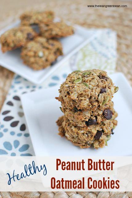 These Healthy Peanut Butter Oatmeal Cookies are packed with healthy fats from nuts and seeds and fiber from oats and whole wheat flour. The perfect way to satisfy your dessert craving!