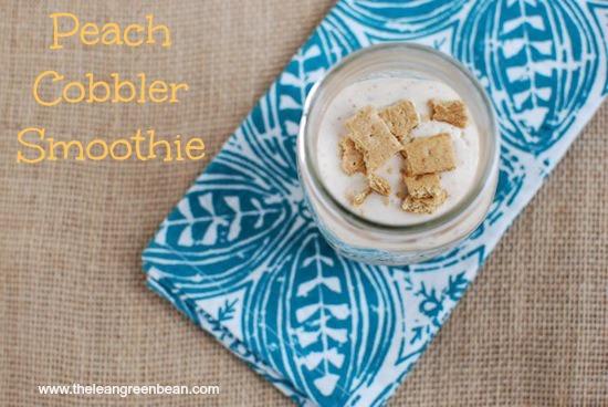 This Peach Cobbler Smoothie is like dessert in a glass. Packed with protein thanks to the cottage cheese, you're just 4 ingredients away from a delicious snack!