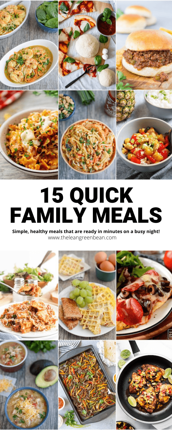 For those nights when you need dinner in a hurry, here are 15 quick family meals the whole family will love. 