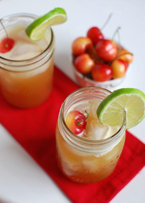 Make yourself a homemade Healthy Cherry Limeade on a hot summer day. This drink is refreshing and lower in sugar than the famous Sonic version.