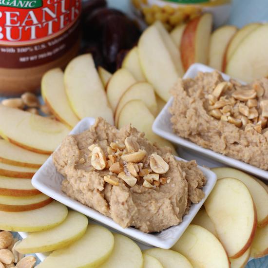 This Peanut Butter Cookie Dough Dip is made with chickpeas and lightly sweetened with dates. The perfect snack when served with a side of apples!