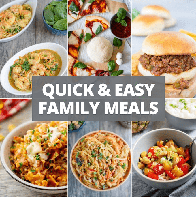 15 quick family meals collage