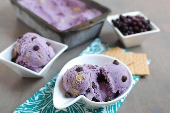 Make your own homemade ice cream and avoid all the added fillers in store bought! Try this Wild Blueberry Ice Cream with graham crackers and chocolate chips for inspiration. Bonus- blueberries are a superfood and packed with antioxidants.