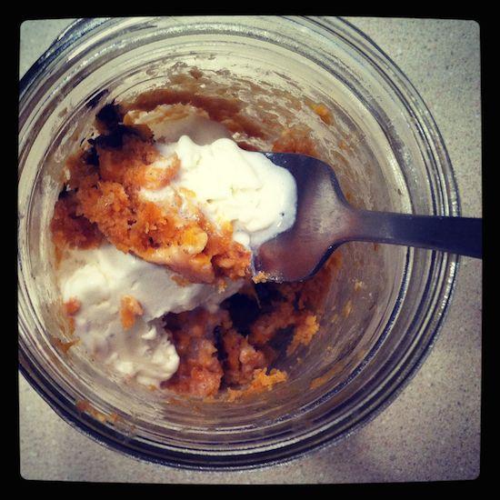 mason jar sweet potato mug cake