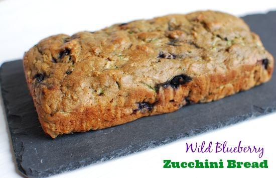 Putting wild blueberries in your zucchini bread is a great way to add antioxidants. Use up those summer zucchinis and make a loaf to snack on.