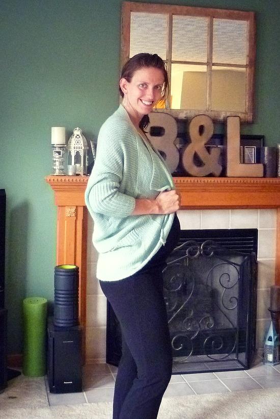 green sweater