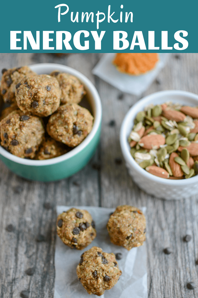 These Pumpkin Energy Balls are packed with fiber, protein & healthy fats for energy. Freezer-friendly & the perfect addition to a lunch or afternoon snack.