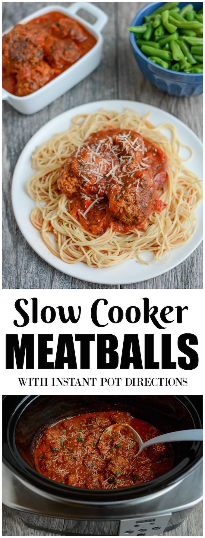 These healthy Slow Cooker meatballs are veggie-packed and great for an easy, kid-friendly dinner. You can also make them in the Instant Pot!