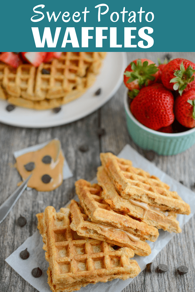 These Sweet Potato Waffles are kid-friendly and perfect for breakfast, pre-workout fuel or an afternoon snack. Add some peanut butter in the middle for a fun waffle sandwich!