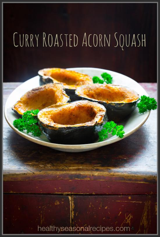 Looking for a healthy, seasonal side dish? This curry Roasted Acorn Squash requires just a few ingredients and makes the perfect compliment to a fall or winter meal!