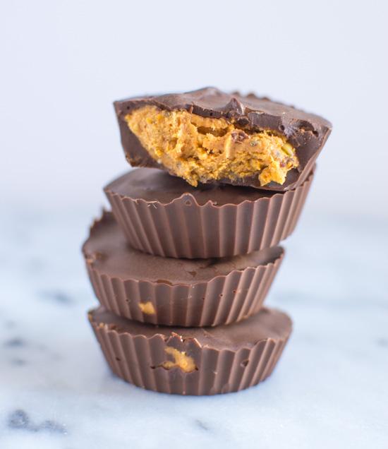These homemade Pumpkin Pie Peanut Butter Cups are better than Reese's for dessert and have a fun fall flavor twist!
