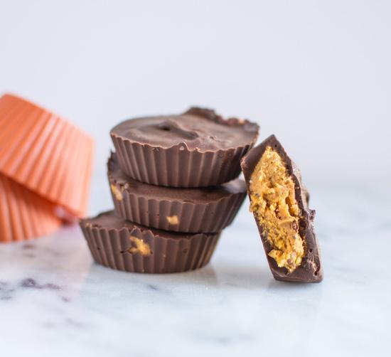 These homemade Pumpkin Pie Peanut Butter Cups are better than Reese's and have a fun fall flavor twist!