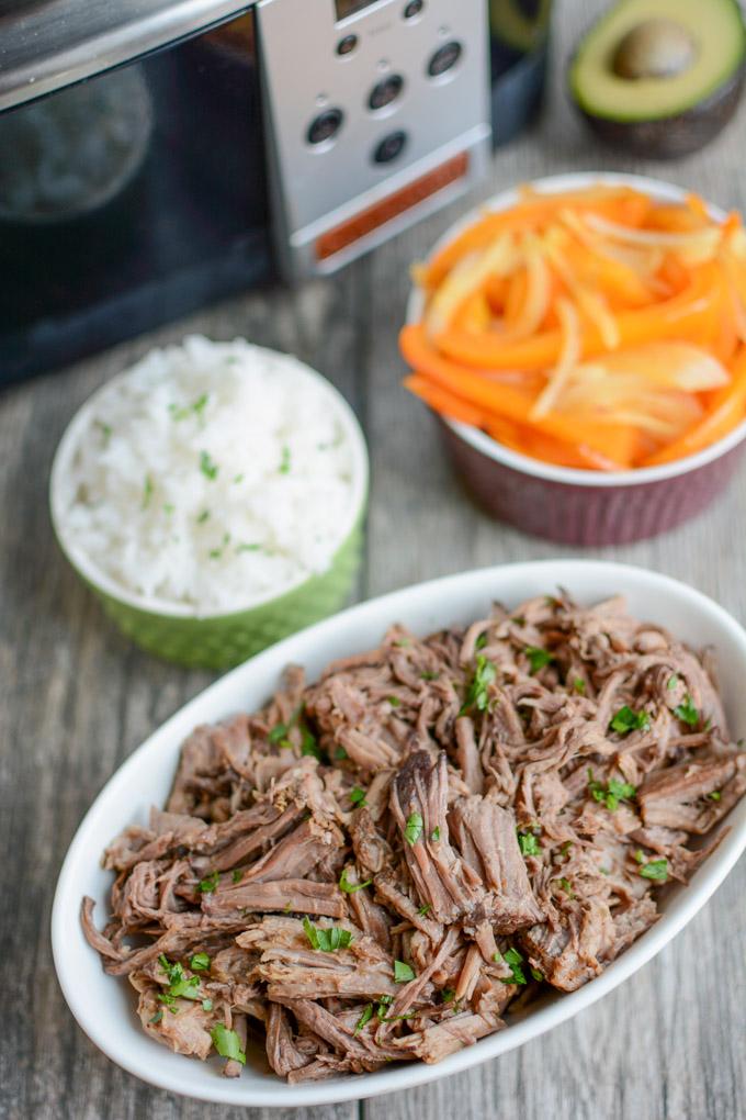 Slow Cooker Shredded Beef, similar to Chipotle Barbacoa