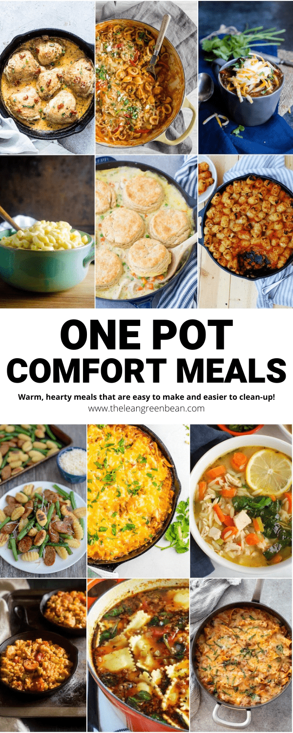 Looking for the best one-pot comfort meals? These dinner ideas are warm and satisfying and also quick and easy to make and clean up!