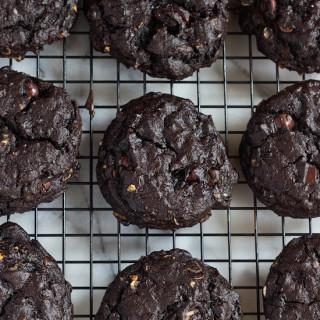 Double Chocolate Cherry Oatmeal Cookies