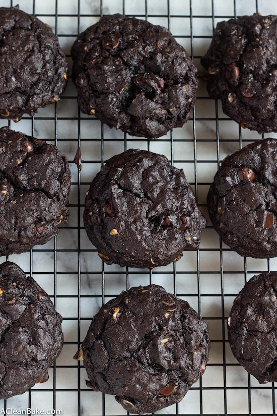 Get your chocolate fix with this Double Chocolate Cherry Oatmeal Cookies. They're gluten-free and can easily be made vegan. 