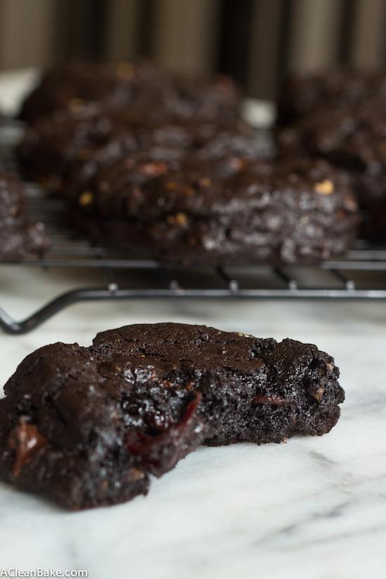 Get your chocolate fix with this Double Chocolate Cherry Oatmeal Cookies. They're gluten-free and can easily be made vegan. 
