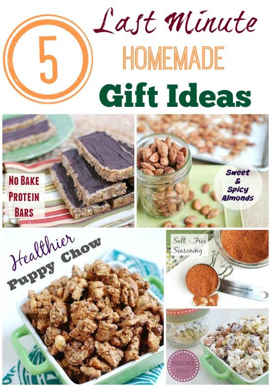 Need a last minute gift idea? Here are 5 healthy, homemade gift ideas that can be made in 30 minutes or less. Bonus - Several of them are no bake!