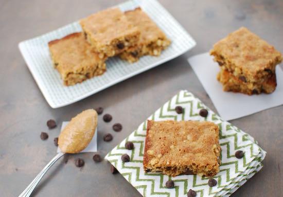 These Gluten Free Peanut Butter Chocolate Chip Bars are an easy dessert for times when you just don't feel like cookies. 