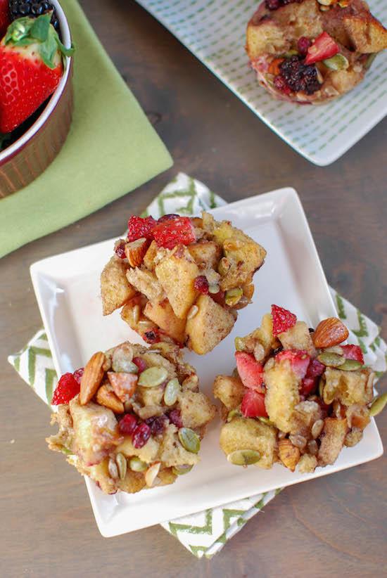 These Berry Crunch French Toast Cups are fancy enough for a weekend brunch, yet easy enough for a quick, grab-and-go weekday breakfast!