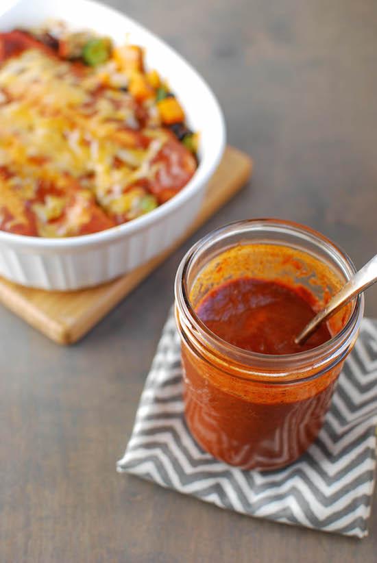 This low-sodium Homemade Enchilada Sauce is healthier and more flavorful than store-bought. Make a batch next time Mexican night is on the dinner menu!