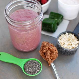 Packed with brain-boosting fruits & veggies, yogurt for protein and healthy fats, this Berry Green Smoothie makes a great breakfast or snack!