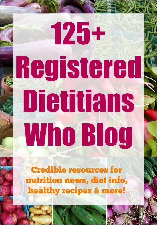 Have nutrition questions? Here are 125 Registered Dietitians who blog - great CREDIBLE resources in the online world!