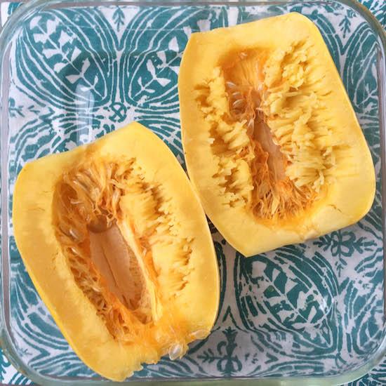 spaghetti squash cooked in the microwave