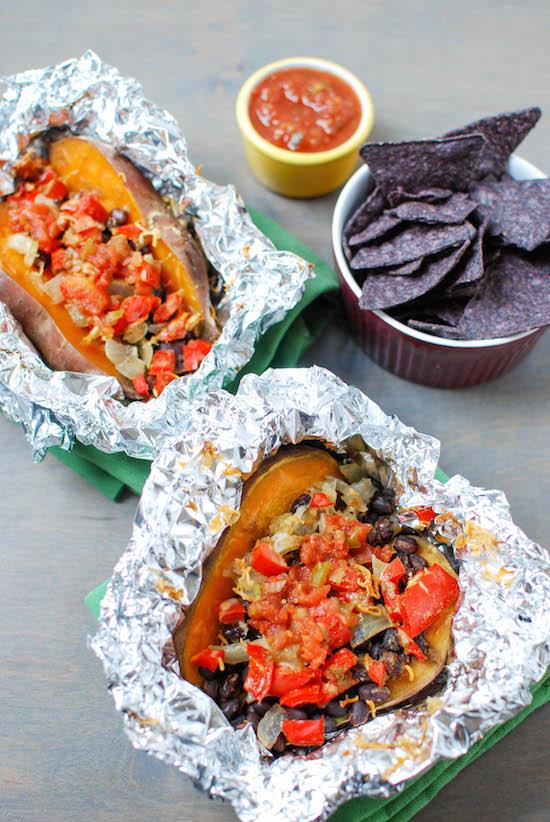 Let the crockpot do all the work with these Slow Cooker Loaded Sweet Potatoes. Individual foil packets make them easy to serve and cleanup is a breeze!