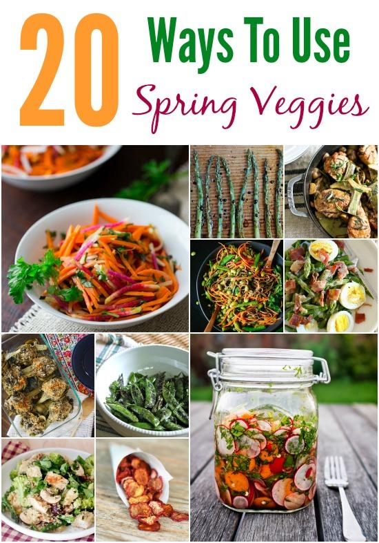 Looking for new ways to use those spring vegetables? Here are 20 recipes ideas! 