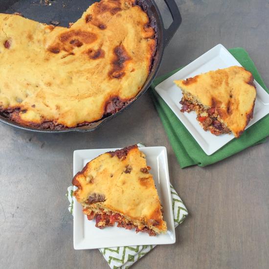 Simple and flavorful, this Chili Cornbread Skillet is ready in about 30 minutes for an easy weeknight dinner the whole family will love.