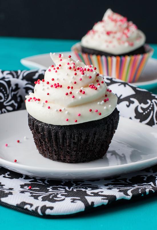 Small Batch Dark Chocolate Cupcakes