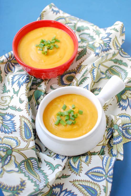 This potato soup is made with two kinds of potatoes and makes a great, nutritious option for lunch or dinner!